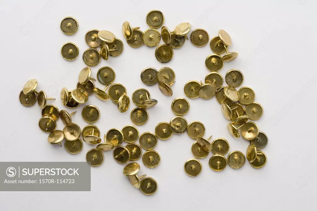 Gold drawing pins