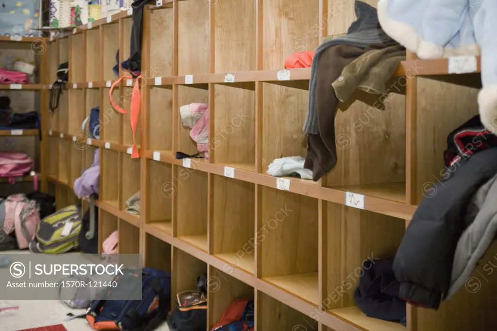 School cloakroom