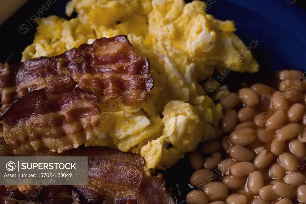 Close Up still life of stereotypical English breakfast