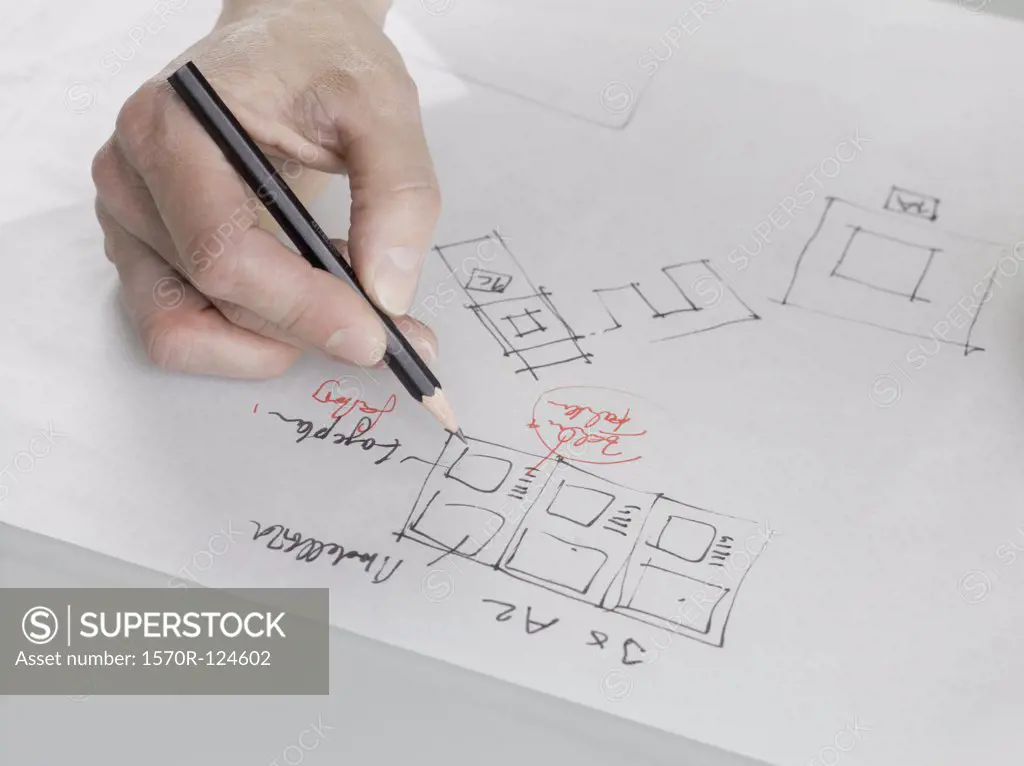 An architect sketching a plan