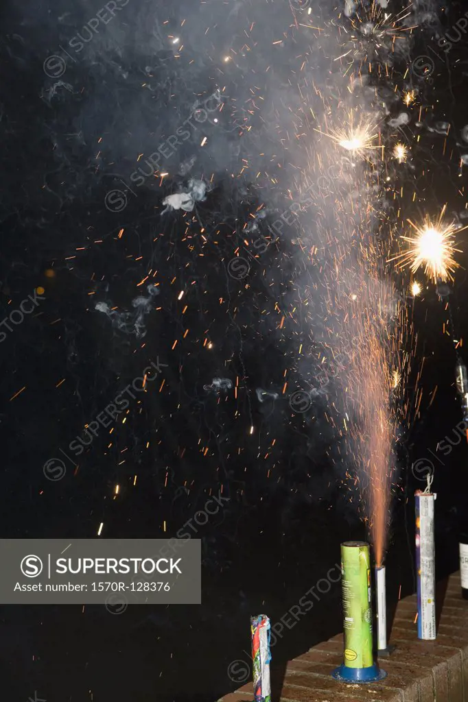 Fireworks exploding