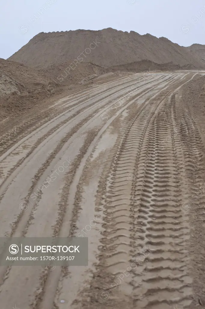 A dirt road at a quarry