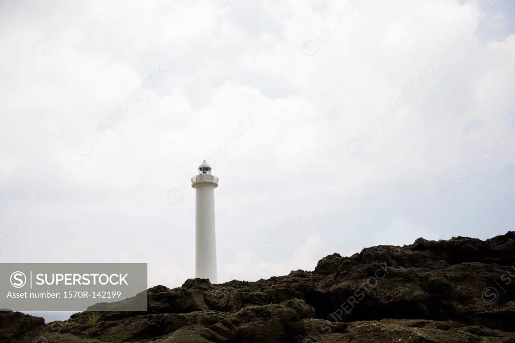 Lighthouse at Cape Zampa in Okinawa, Japan