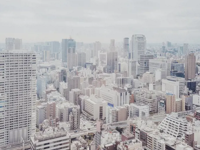 Cityscape buildings, Tokyo, Japan