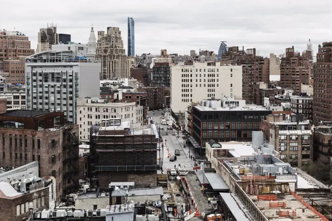 Cityscape view, New York City buildings, New York, USA