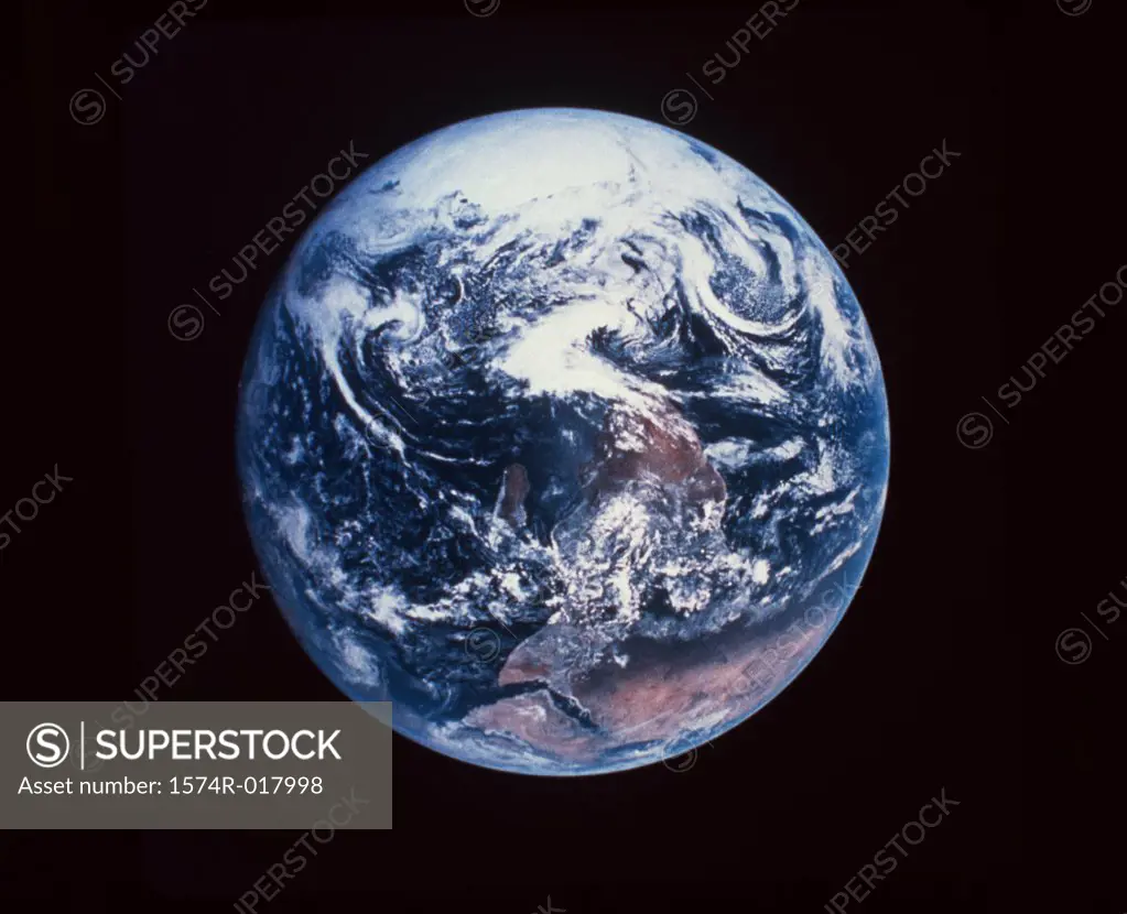 Satellite view of planet Earth