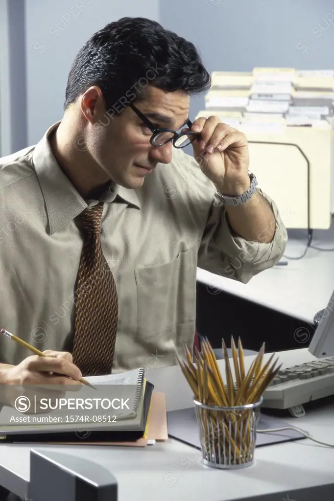 Businessman sitting in an office