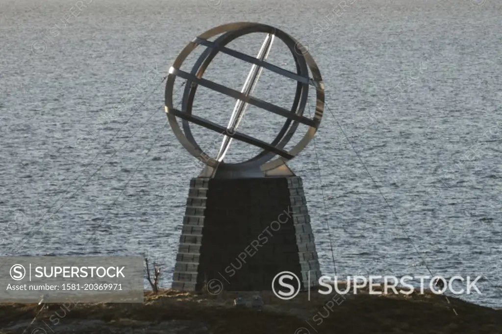 Norway, Nordland, Vikingen island, Arctic Circle globe