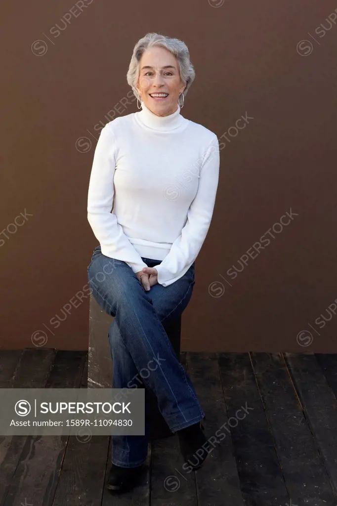 Older Caucasian woman smiling