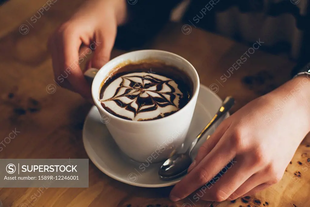 Close up of decorative coffee drink