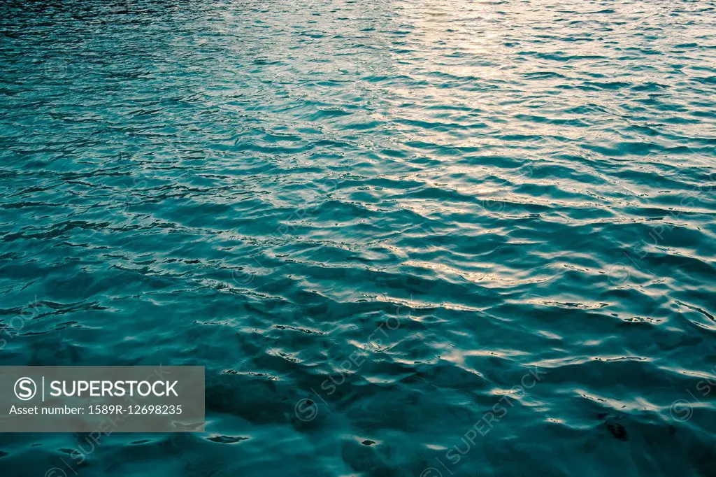 High angle view of rippling ocean surface