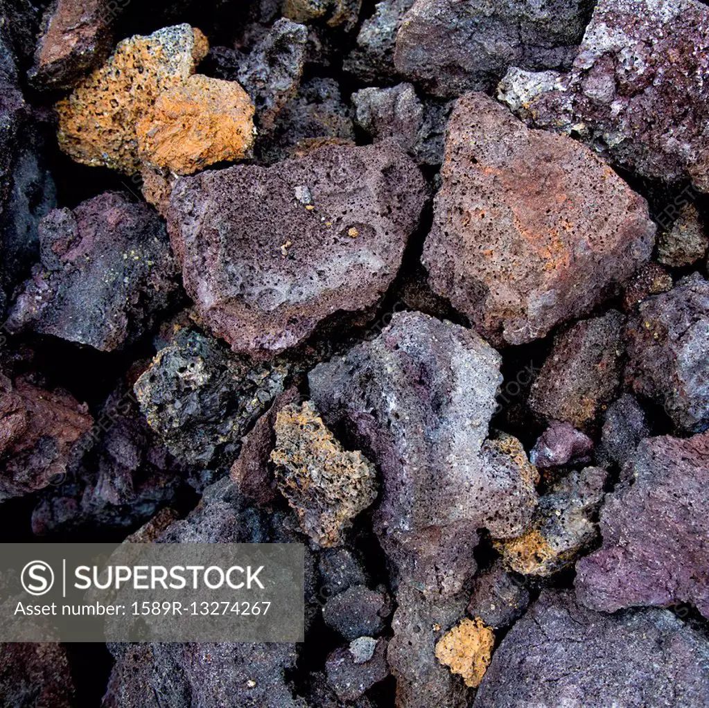 Close up of volcanic rocks