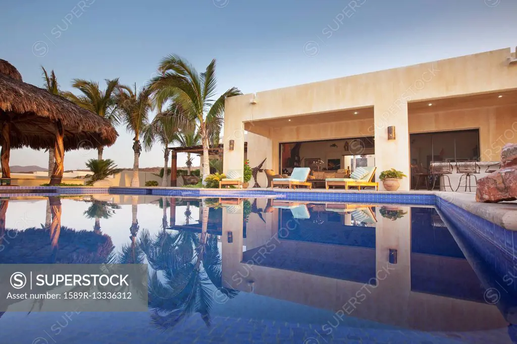 Swimming pool and elegant patio