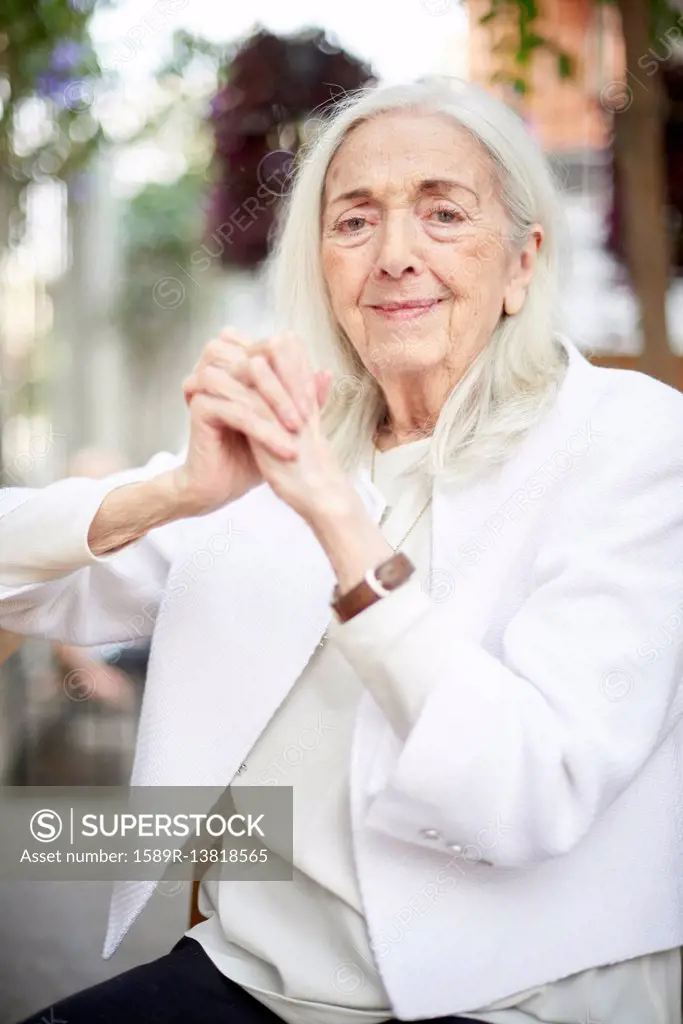 Portrait of smiling older Caucasian woman