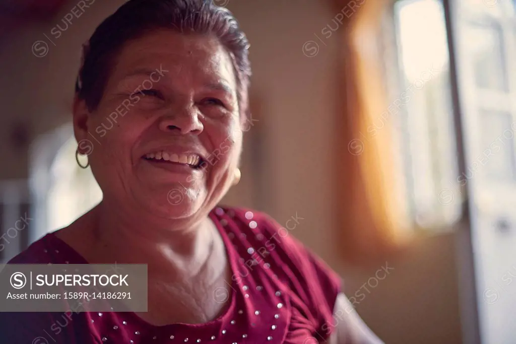 Smiling Hispanic woman