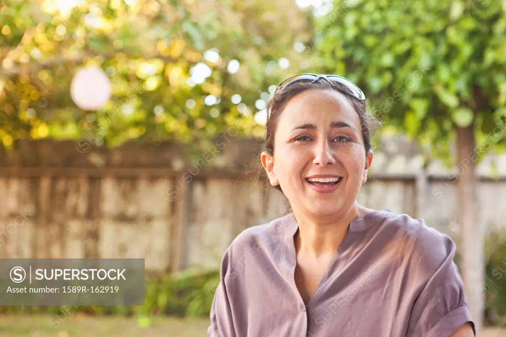 Smiling Hispanic woman