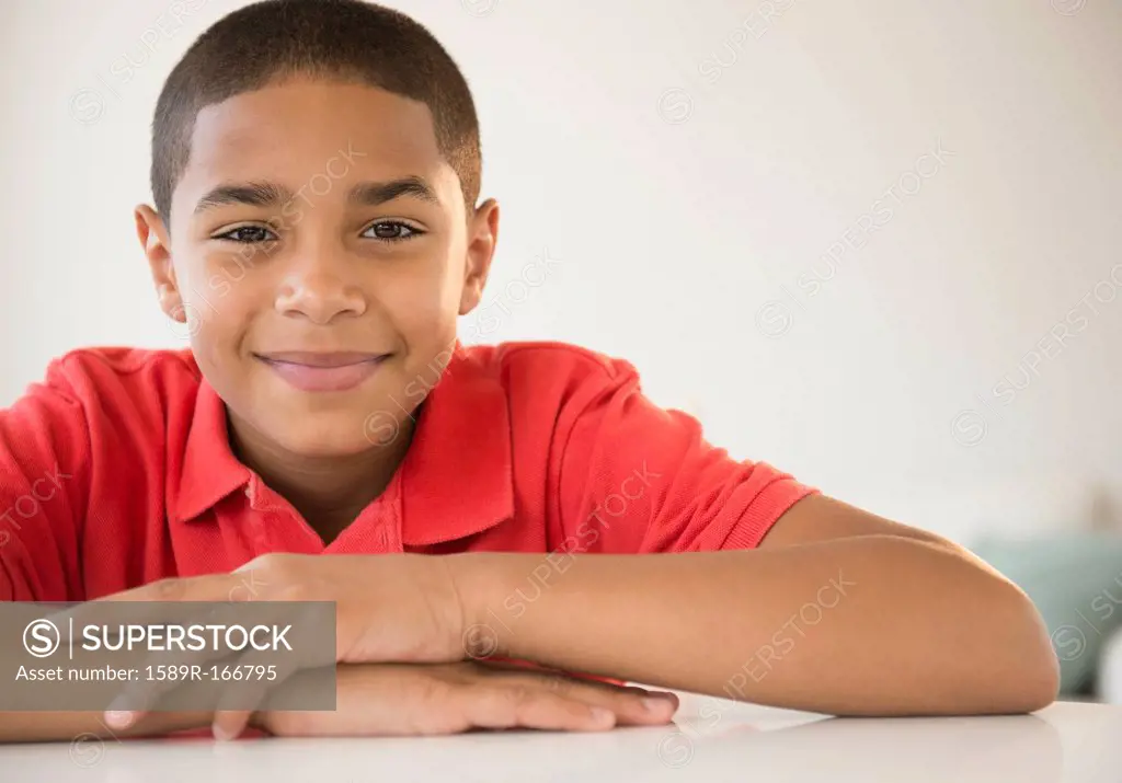 Smiling Hispanic boy