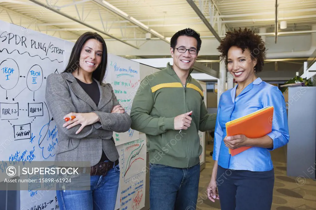 Multi-ethnic business people in office