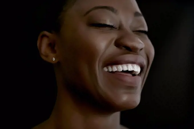 Black woman smiling