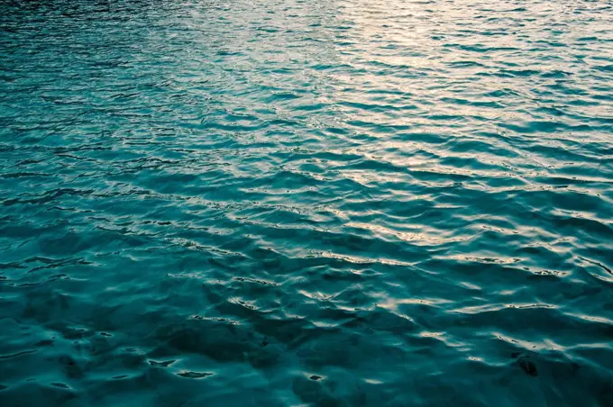 High angle view of rippling ocean surface