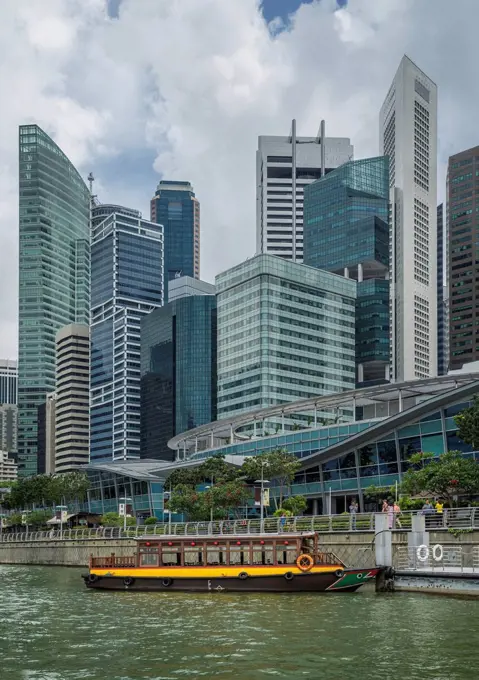 Singapore city skyline and waterfront, Singapore, Singapore