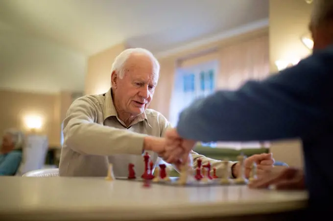 Older men playing chess