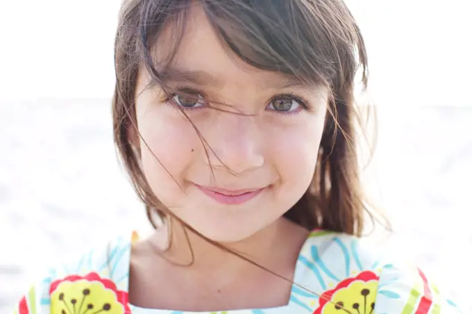 Smiling Hispanic girl