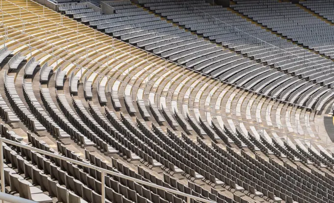 Empty chairs in stadium