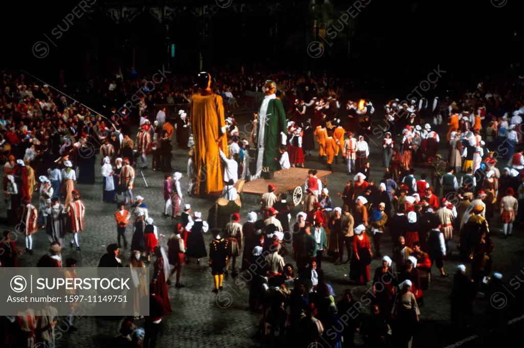 Pageant, Ommegang, medieval, Brussels, Belgium