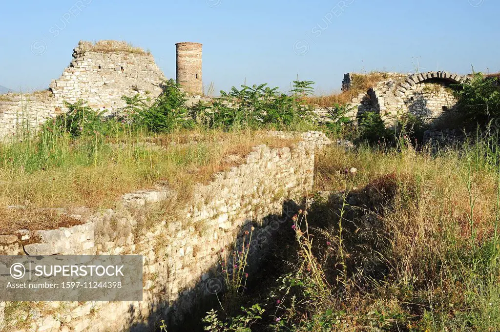 Castle, Albania, Albanian, architecture, Balkans, berat, berati, building, byzantine, citadel, city, culture, Europe, European, fortress, heritage, hi...