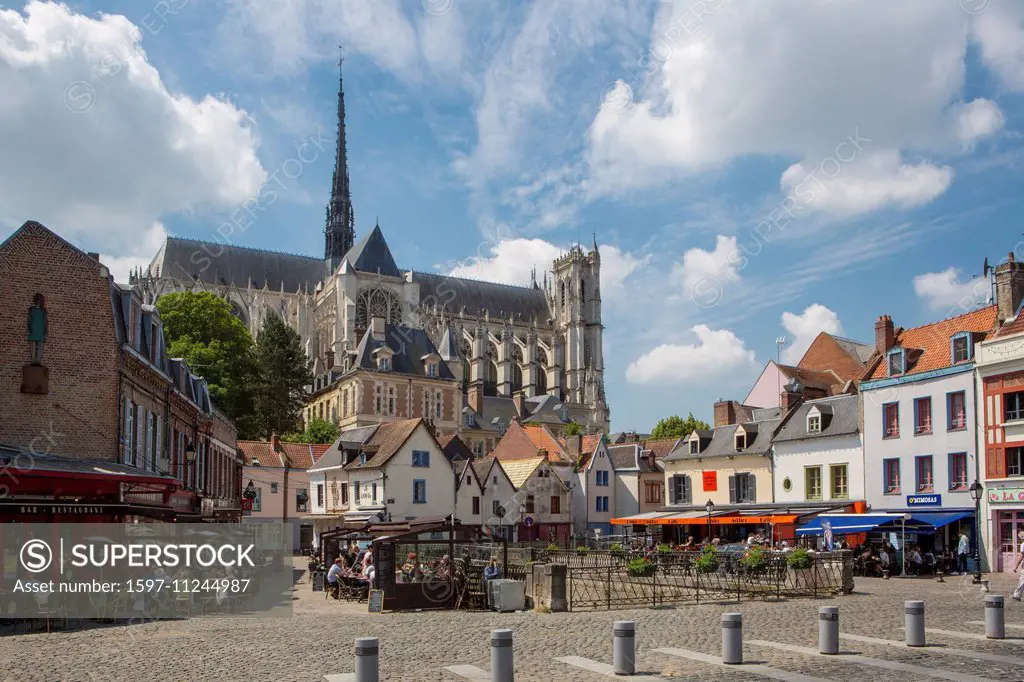 world heritage, Amiens, France, Europe, architecture, cathedral, city, history, out doors, restaurant, place, terrace, touristic, travel, unesco,