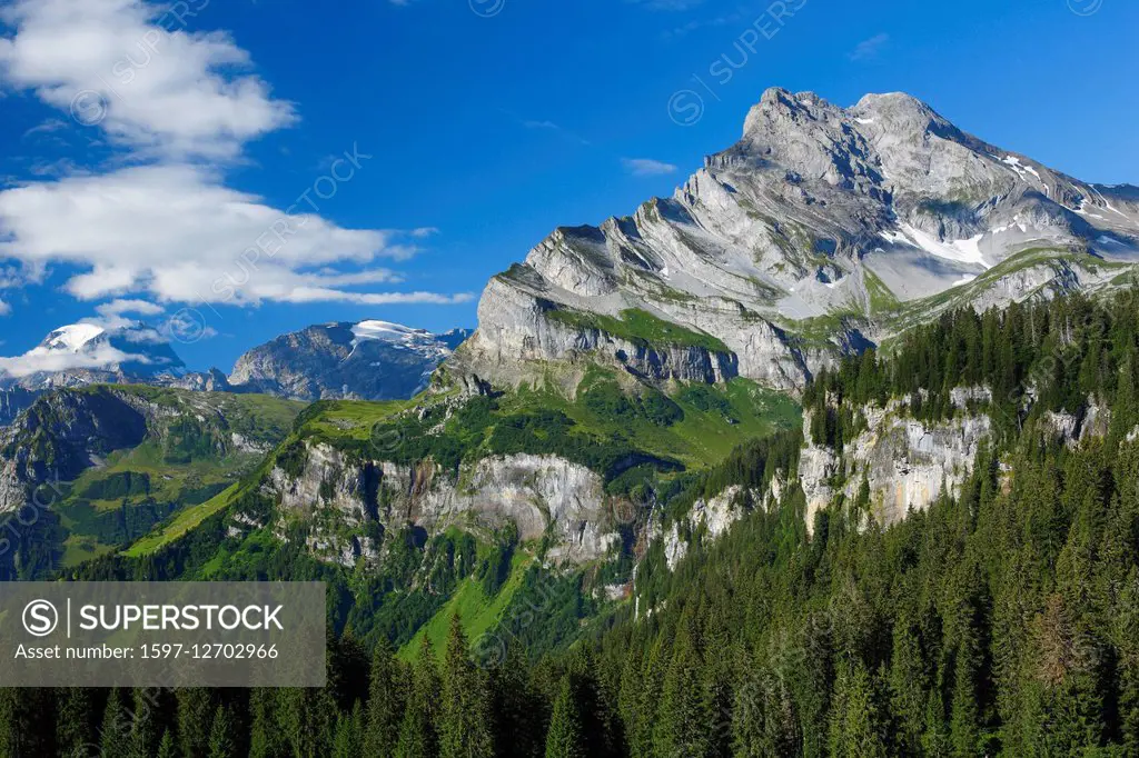 Ortstock and Tödi mountains in the canton of Glarus, Switzerland