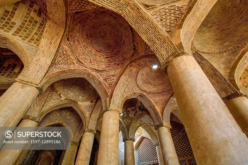 Iran, Esfahan City, Masjed-e Jame (Friday Mosque) UNESCO, World Heritage, North Iwan