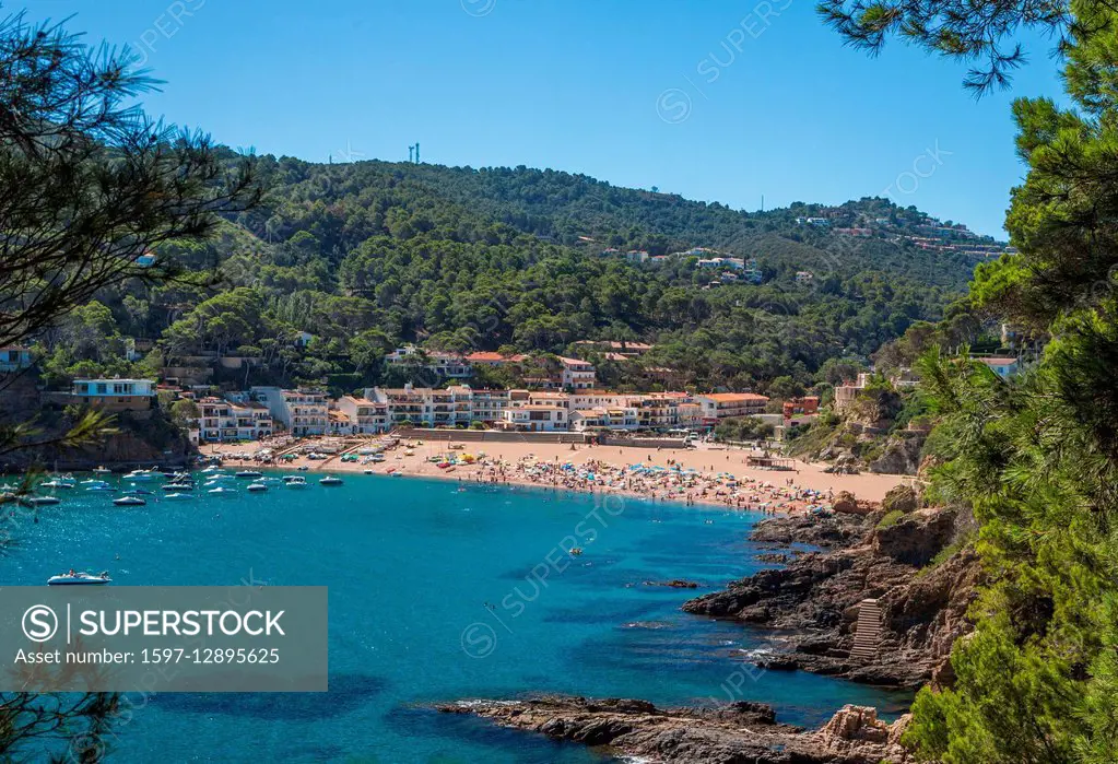 Spain, Catalonia, Costa Brava, Begur City, Sa Riera Beach