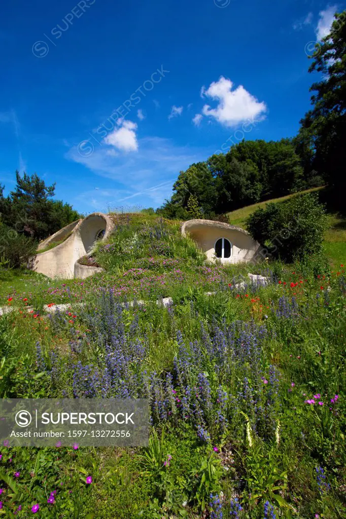 earth house, green roof, Switzerland