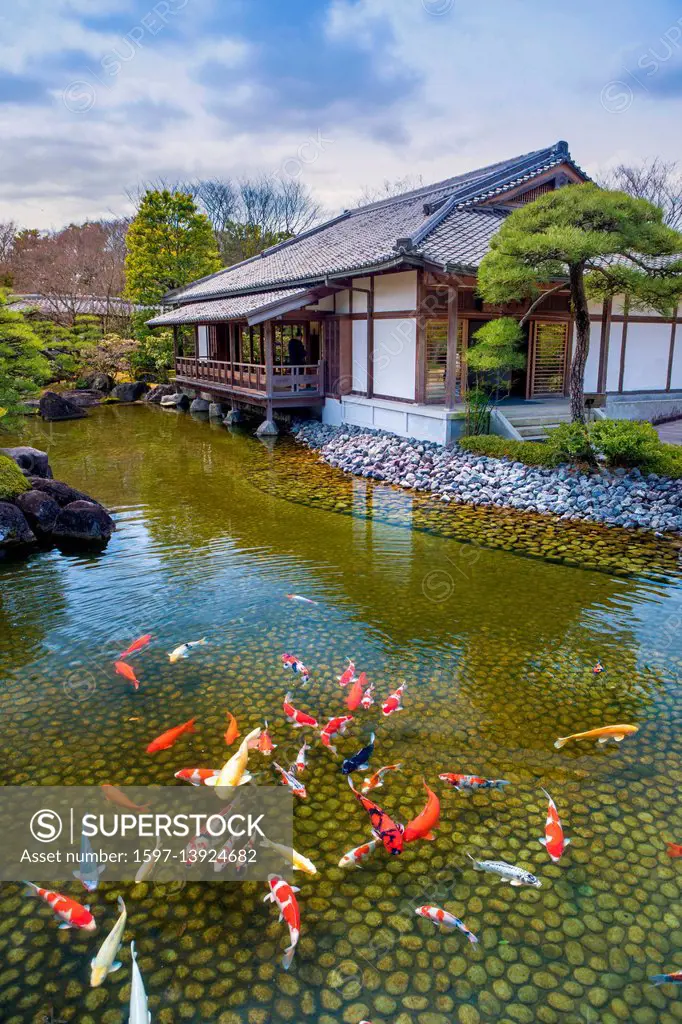 Japan, Himeji City,Kouko En Garden, Himeji Castle Garden