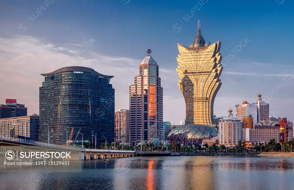 China , Macao City, Cathedral Parish District Skyline