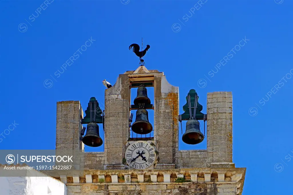 Sé Catedral de Faro, Igreja de Santa Maria, steeple, Faro Portugal,