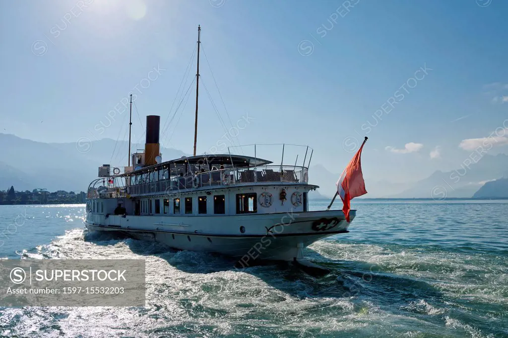 Switzerland, Lac Léman, Genfer See, Geneva Lake, Schiff, boat, CGN Italie