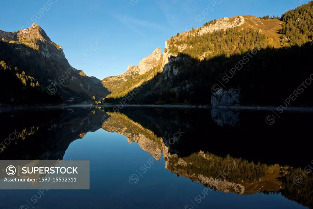 Switzerland, Valais, Wallis, Lac Tannay, See, lake, montagne, Berg, Mountain