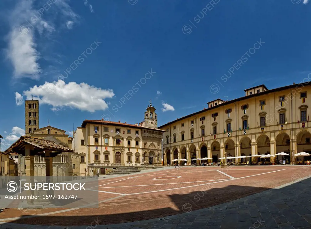 Arezzo Italy Europe Tuscany Toscana Piazza loggia loggia