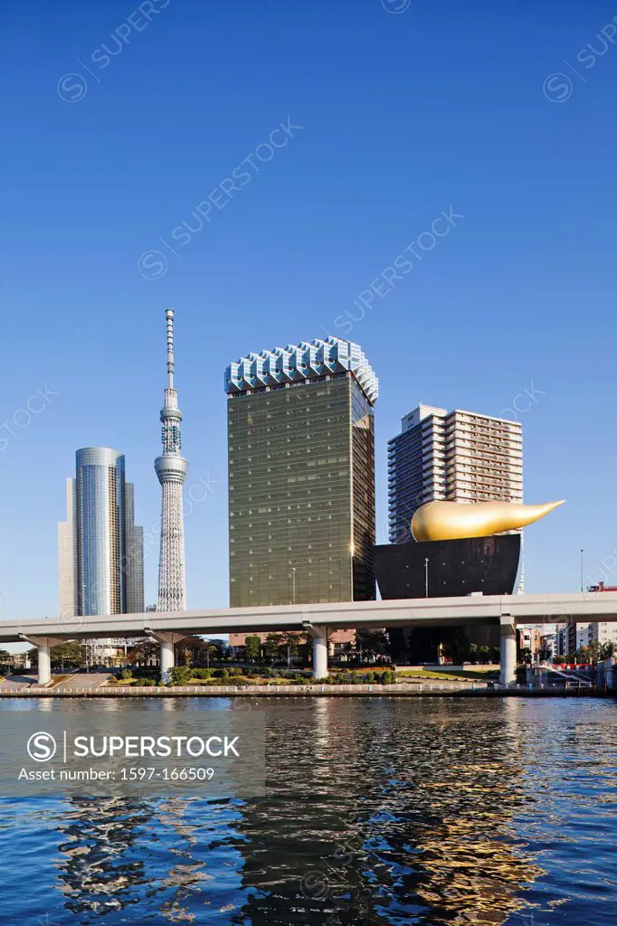 Asia, Japan, Tokyo, Asakusa, Sky, Tree, Tower, Skytree Tower, Sumida River, River, Sumida, Asakusa, Skyline, Tokyo Skyline, Tourism, Travel, Holiday, ...