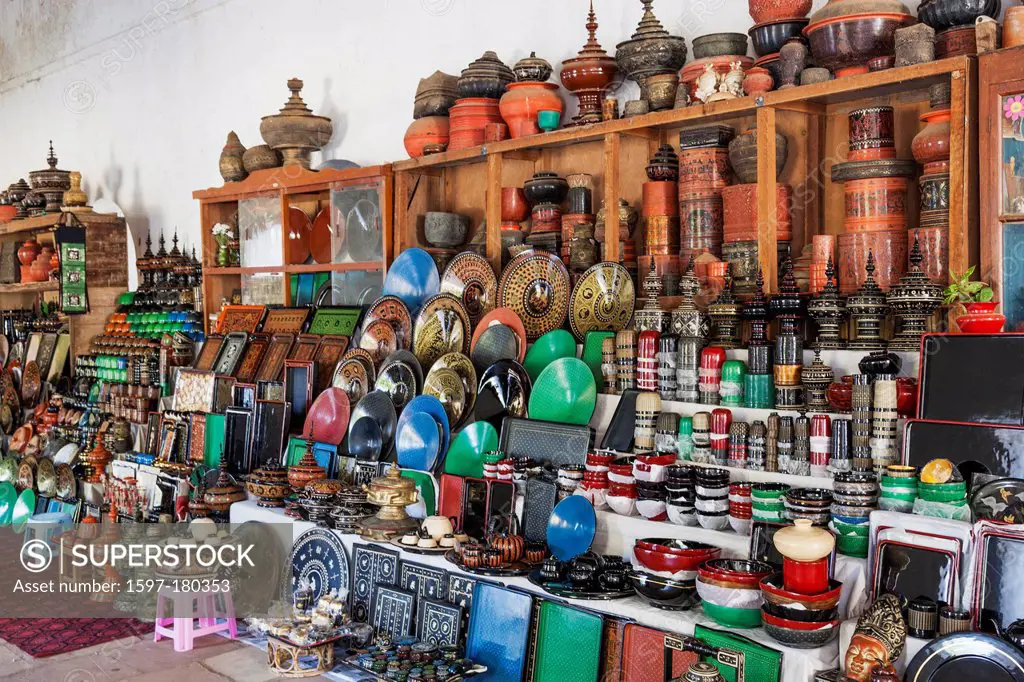 Asia, Myanmar, Burma, Bagan, Ananda Temple, Temple, Temples, Lacquerware, Souvenirs, Shop, Shopping