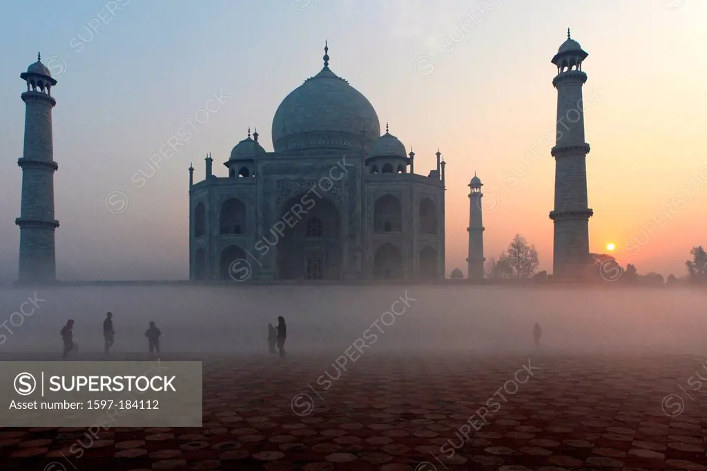 Taj Mahal, world cultural heritage, monument, mausoleum, tomb, love, Shah Jahan, marble, park, float, fog, sun, mystical, mysterious, magical, nice, i...