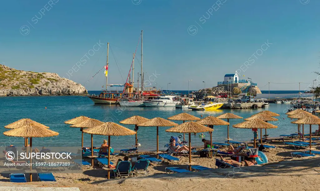 Kolymbia port and beach