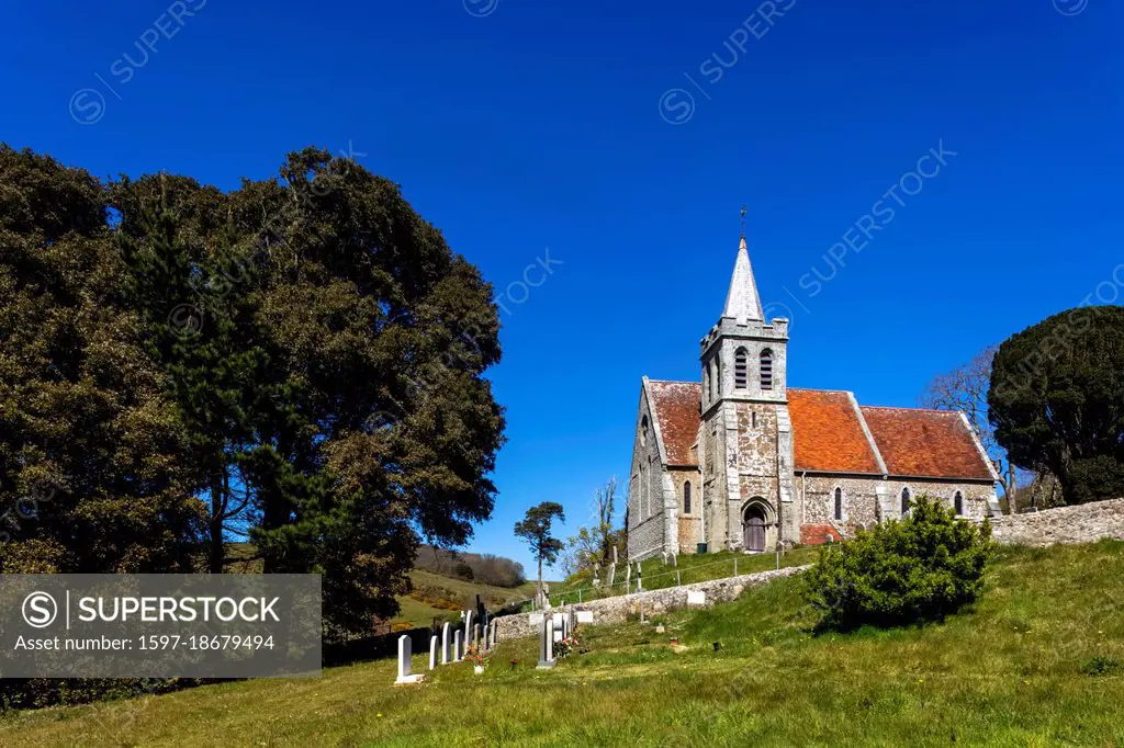 England, Isle of Wight, Brook, St.Mary's Church