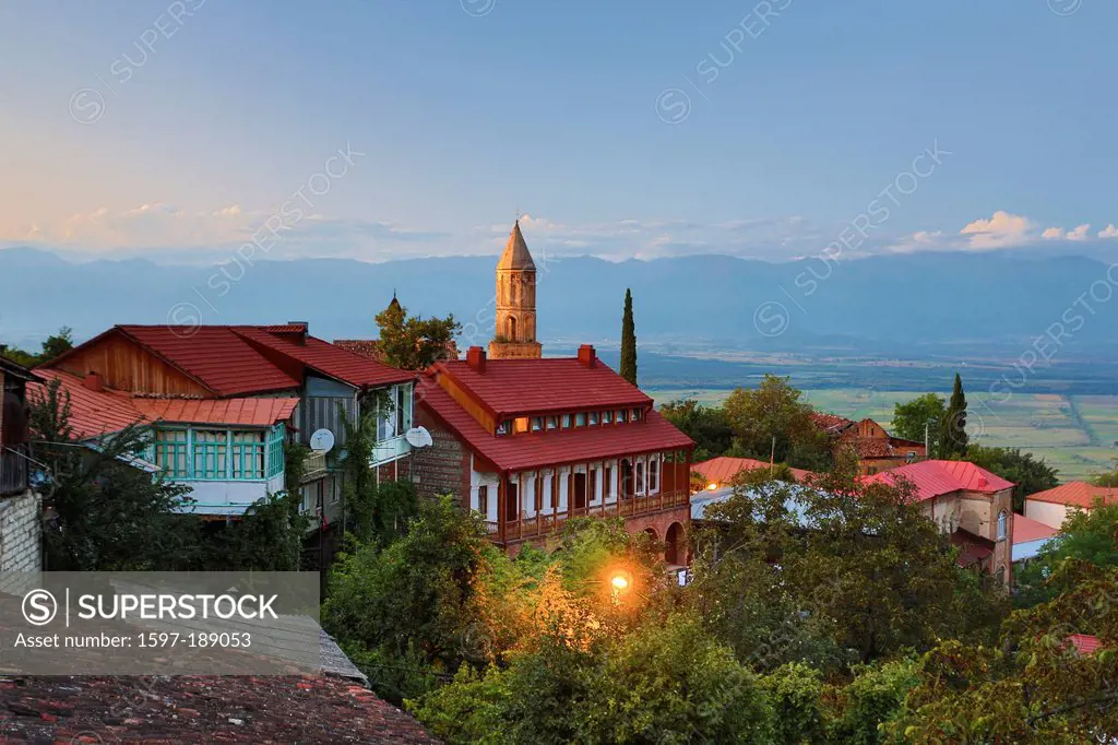 Sighnaghi, architecture, Caucasus, village, Georgia, Caucasus, Eurasia, high, mountain, skyline, touristic, travel, village