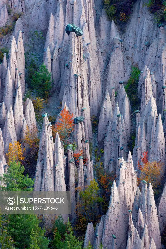 Ritten, geomorphology, Italy, Europe, Trentino, South Tirol, earth pillar, geology, erosion, forms, physical sculpture