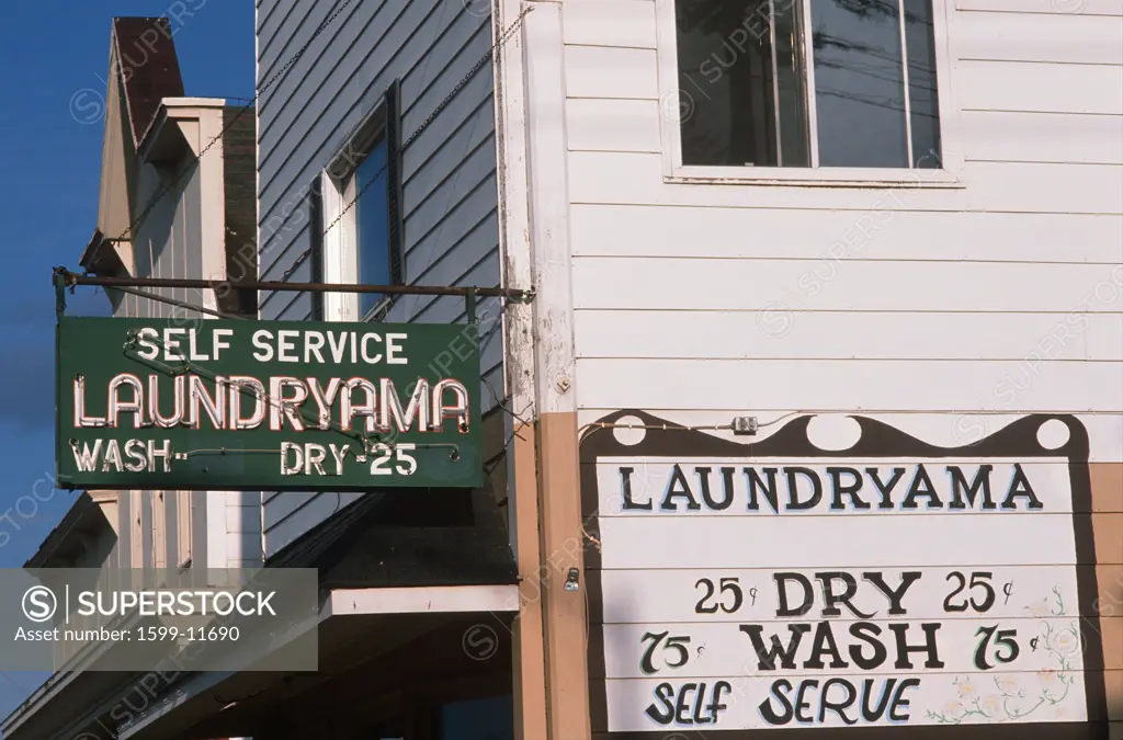 Laundromat in a small town, Washburn, WI