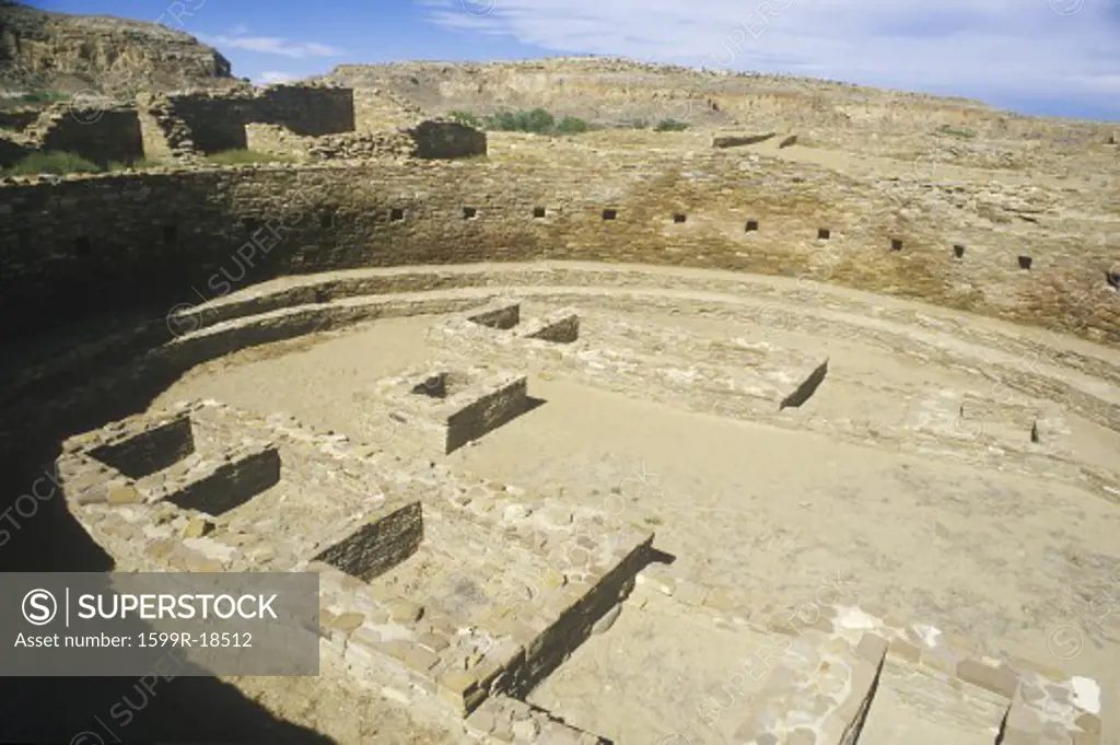 Ceremonial Kiva at Chaco Canyon Indian ruins NM circa 1060 The